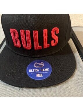 NBA Ultra Game Chicago BULLS Bricked SnapBack Adjustable Hat Cap NWT